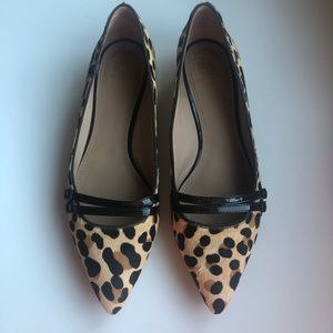 Tory Burch Calf Hair Leopard Print Flat